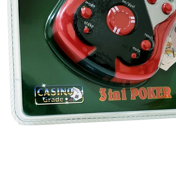 Casino Grade Electronic Texas Hold Em+ Handheld Game 3-In-1 Poker New Sealed